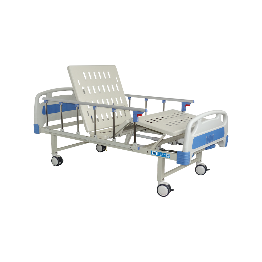 YC-T2611L(I) 带可折叠铝合金护栏手动病床