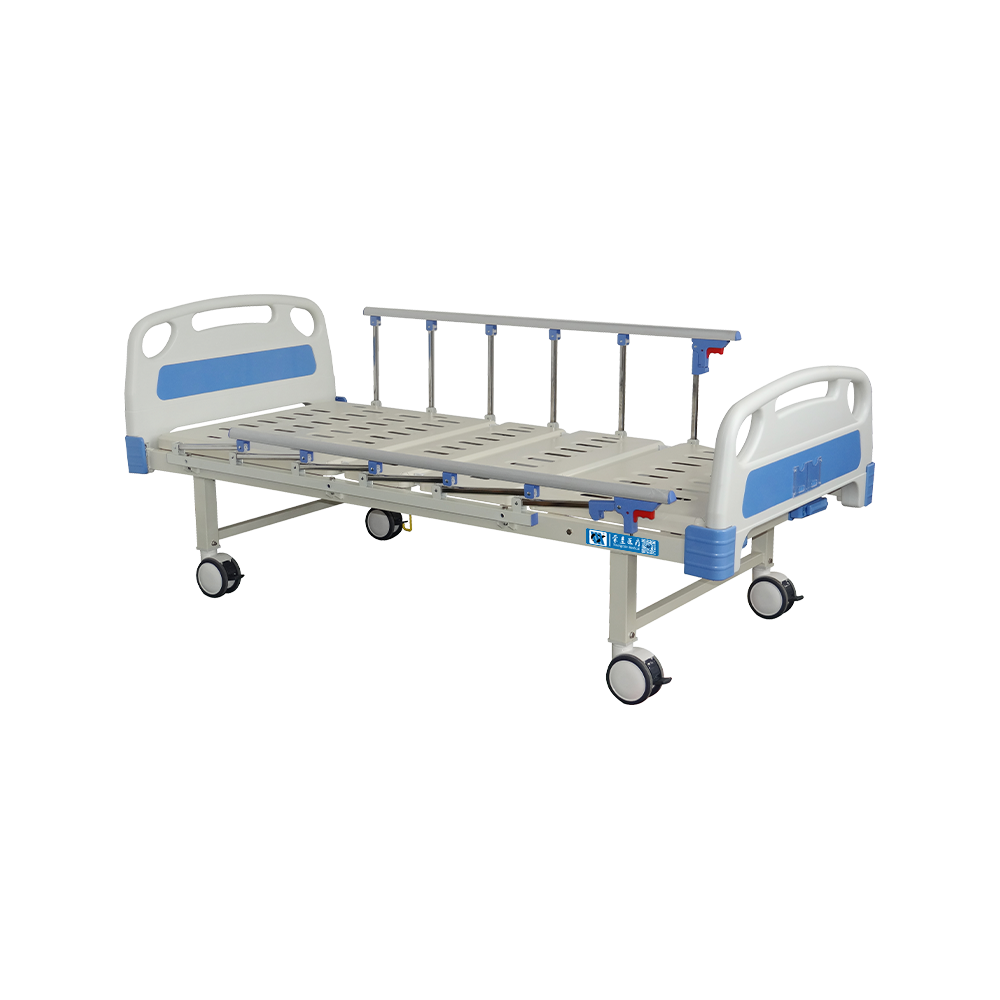 YC-T2611L(I) 带可折叠铝合金护栏手动病床