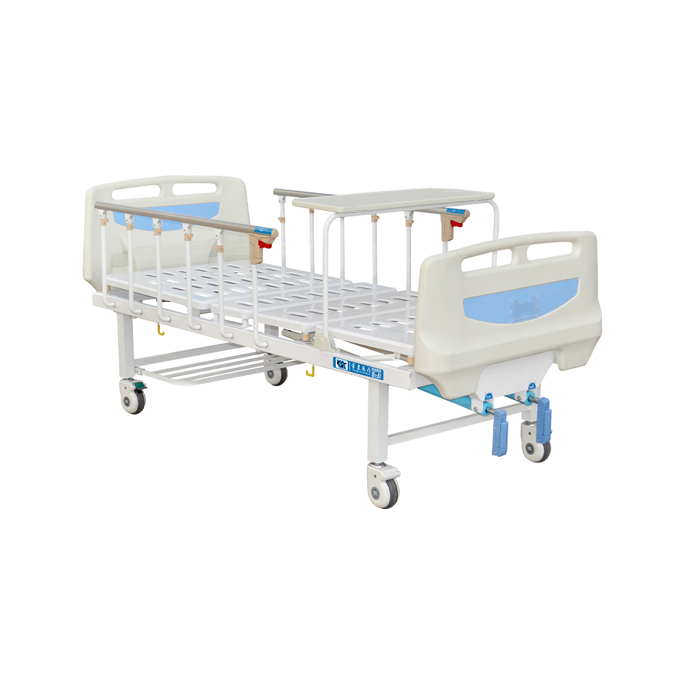 YC-T2611L(I) 带可折叠铝合金护栏手动病床